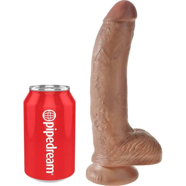 Фаллоимитатор-мулат 9 Cock with Balls - 22,9 см - King Cock. Фотография 2.