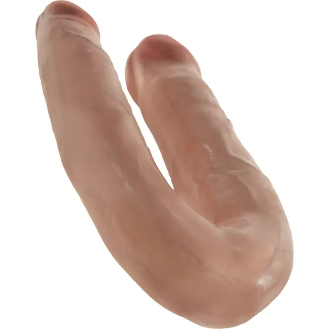 U-образный фаллоимитатор-мулат U-Shaped Medium Double Trouble - 34,6 см - King Cock. Фотография 3.