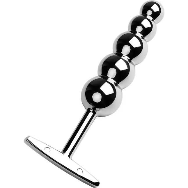 Серебристая анальная втулка-ёлочка TOYFA Metal - 15,5 см - Metal
