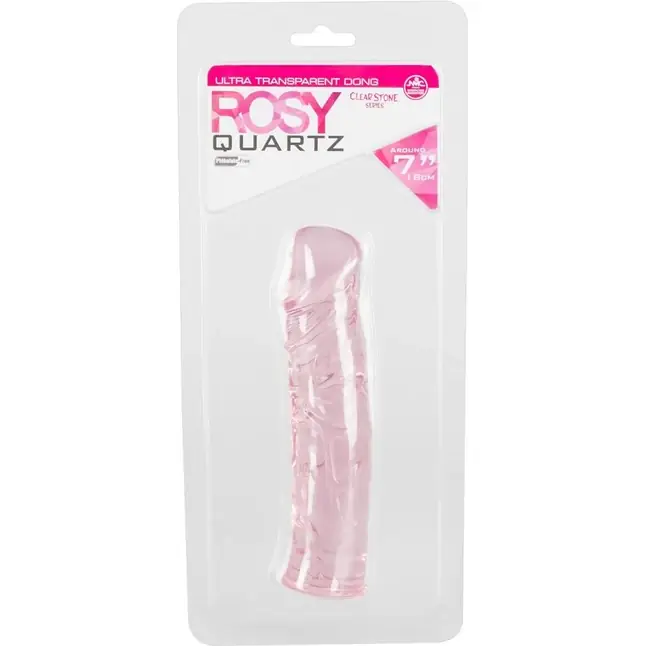 Нежно-розовый гелевый фаллоимитатор Rosy Quartz - 18 см. Фотография 2.
