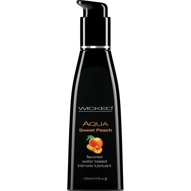 Лубрикант с ароматом спелого персика Wicked Aqua Sweet Peach - 120 мл