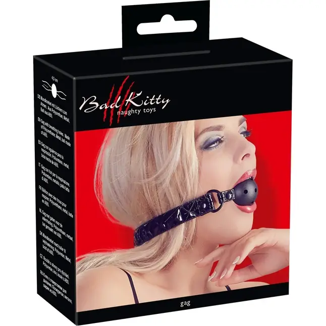 Кляп-шар с отверстиями Ball Gag - Bad Kitty. Фотография 4.