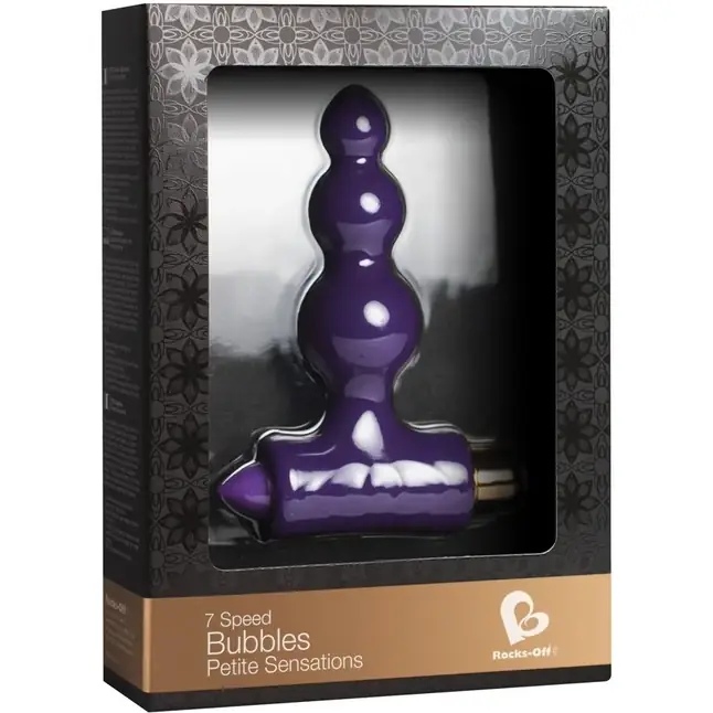 Фиолетовая анальный виброёлочка Petite Sensations Bubbles - 10,8 см. Фотография 2.