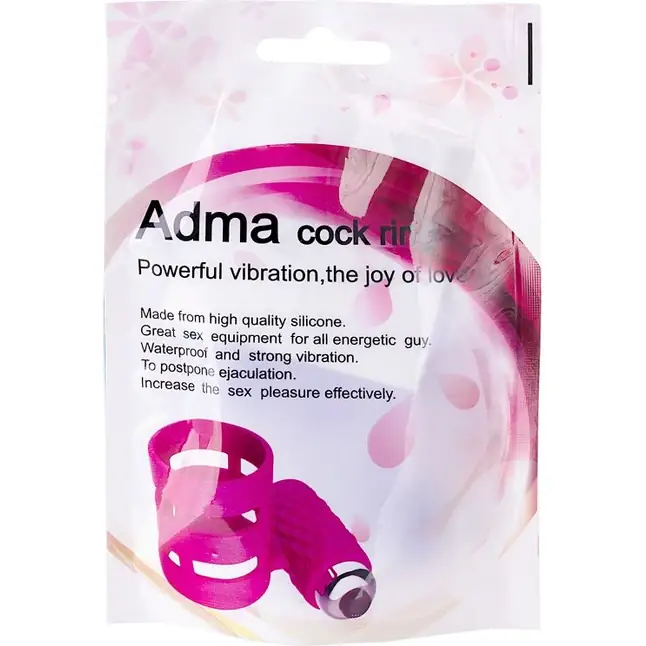 Фиолетовое эрекционное виброкольцо ADMA. Фотография 4.