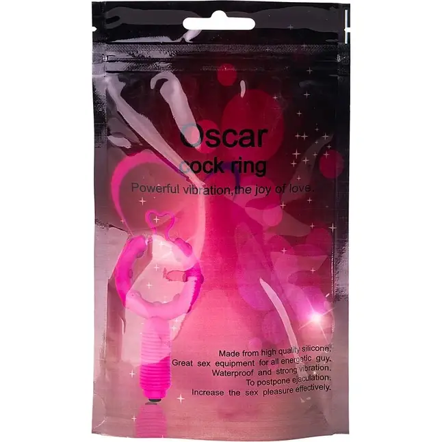 Розовое виброкольцо OSCAR. Фотография 5.