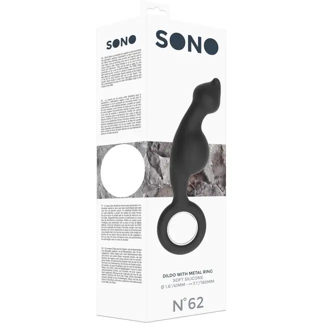 Анальный стимулятор No.62 Dildo With Metal Ring - 18 см - Sono. Фотография 3.