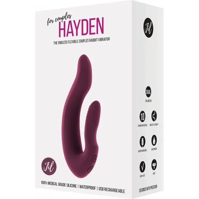 Розовый хай-тек вибратор для пар Hayden - 15,2 см - Jil. Фотография 3.