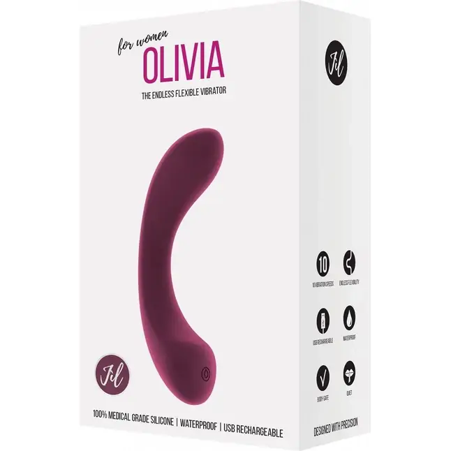 Розовый гнущийся вибратор Olivia - 15,6 см - Jil. Фотография 3.