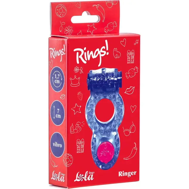 Фиолетовое эрекционное кольцо Rings Ringer - Rings!. Фотография 3.