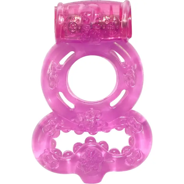 Розовое эрекционное кольцо Rings Treadle с подхватом - Rings!