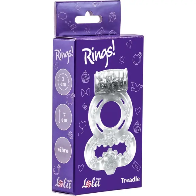 Прозрачное эрекционное кольцо Rings Treadle с подхватом - Rings!. Фотография 3.