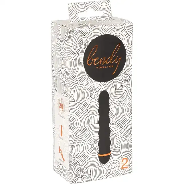 Чёрный вибратор Bendy Wavy с волнами на тельце - 17 см - You2Toys. Фотография 6.