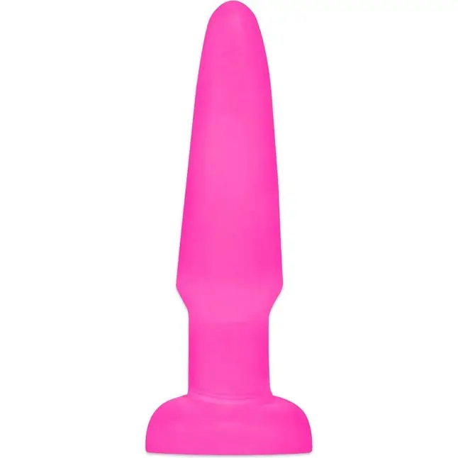 Ярко-розовая анальная пробка Butt Plug - 11,4 см - Neon Luv Touch
