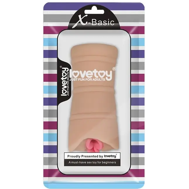 Телесный мастурбатор-вагина с вибрацией X-Basic Pocket Pussy. Фотография 2.