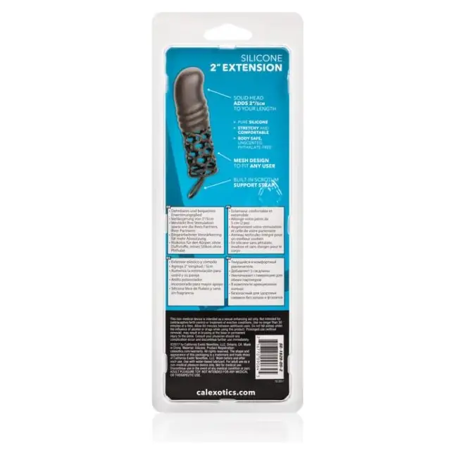 Силиконовый удлинитель члена с фиксацией Silicone 2 Extension. Фотография 6.
