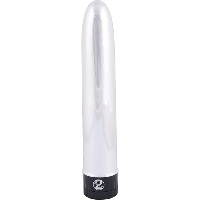 Серебристый классический вибратор Silver Lover - 19 см - You2Toys