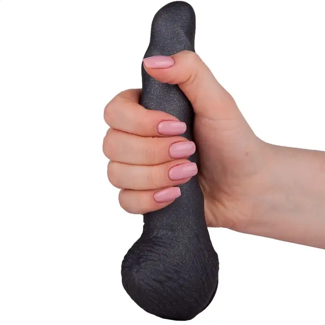 Чёрная насадка на пояс харнесс BLACK BENT 2 - 19,5 см - LOVETHING. Фотография 2.
