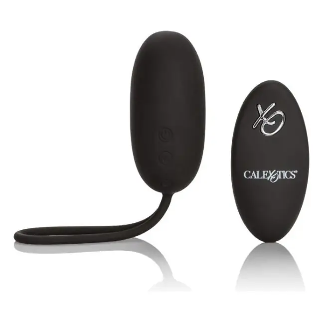 Чёрное виброяйцо из силикона Silicone Remote Rechargeable Egg