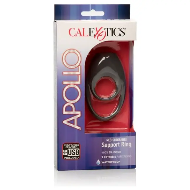 Двойное эрекционное кольцо с вибрацией Apollo Rechageable Support Ring - Apollo. Фотография 8.