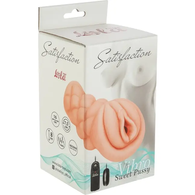 Мастурбатор-вагина Satisfaction Vibro Sweet Pussy с вибрацией - Satisfaction. Фотография 3.