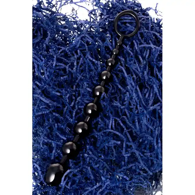 Черная анальная цепочка A-toys - 28,3 см. Фотография 11.