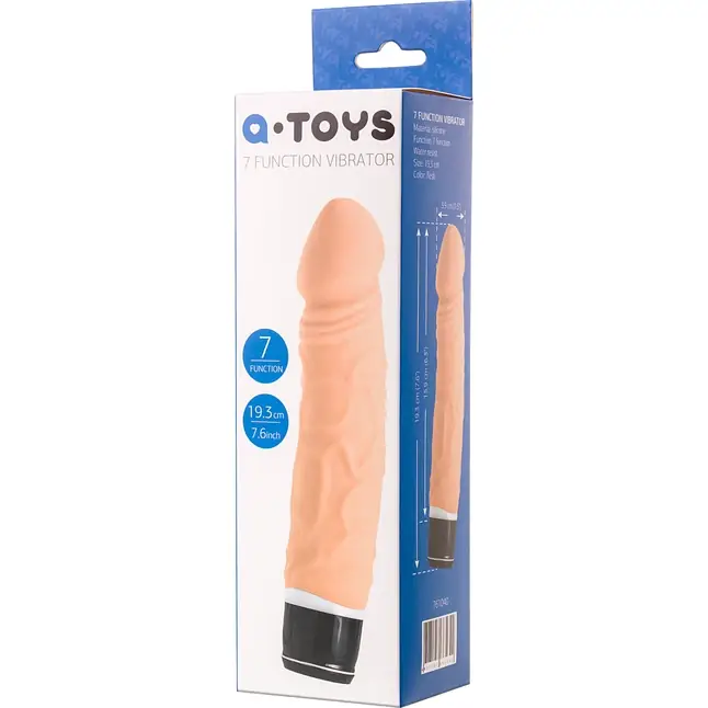 Реалистичный телесный вибратор A-Toys - 19,3 см. Фотография 6.