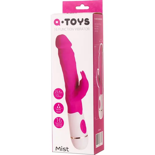 Розовый вибратор A-Toys Mist - 25,4 см. Фотография 6.