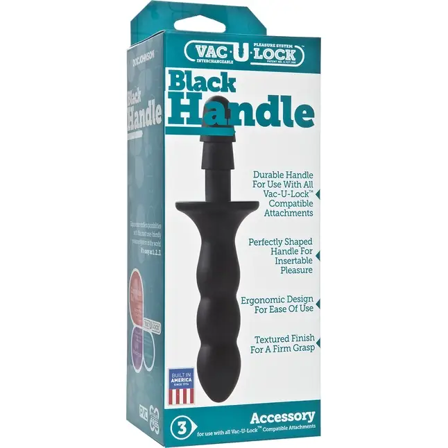 Рукоять с плагом для крепления насадок Vac-U-Lock Black Handle - Vac-U-Lock. Фотография 2.