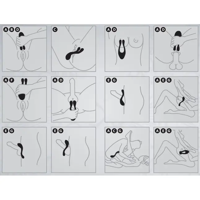 Фиолетовый вибромассажер для пар TRYST Multi Erogenous Zone Massager. Фотография 7.