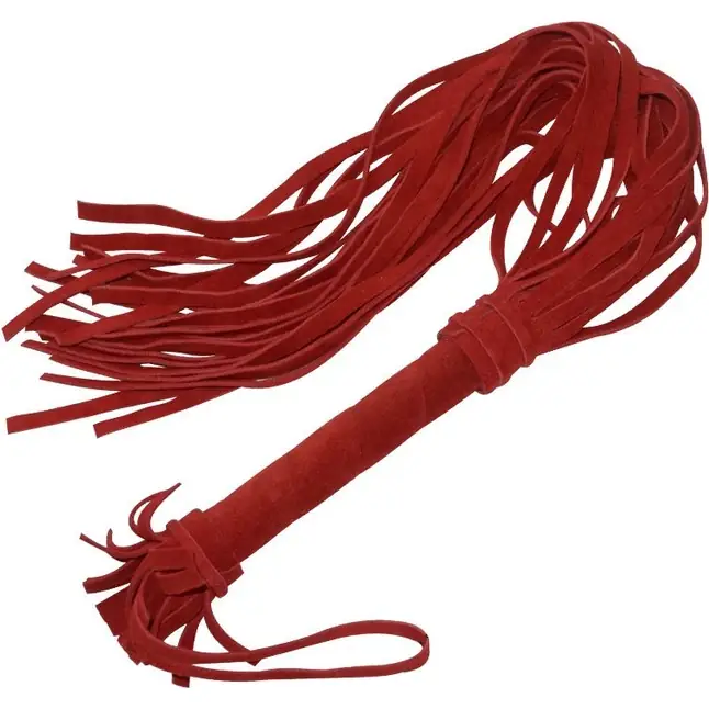 Красная плеть «Королевский велюр» - 65 см - BDSM accessories