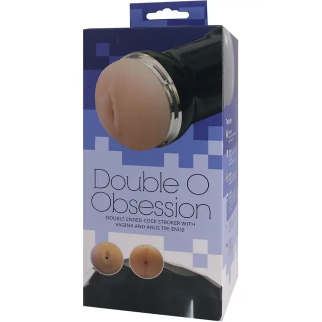 Двусторонний мастурбатор DOUBLE O OBSESSION PUSSY ASS - вагина и анус. Фотография 2.