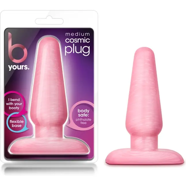 Розовая анальная пробка B Yours Medium Cosmic Plug - 11,4 см - B Yours. Фотография 6.
