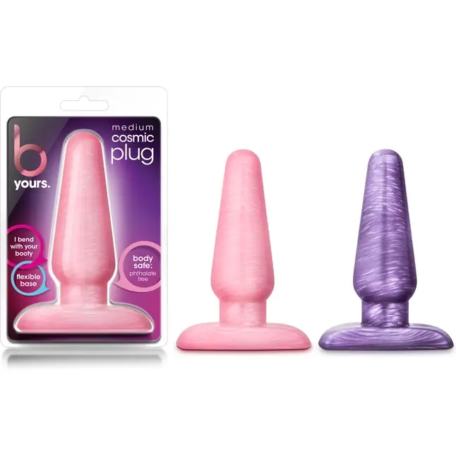 Розовая анальная пробка B Yours Medium Cosmic Plug - 11,4 см - B Yours. Фотография 7.