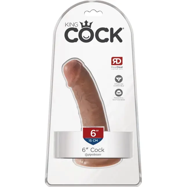 Фаллоимитатор-мулат на присоске 6 Cock - 15,2 см - King Cock. Фотография 7.