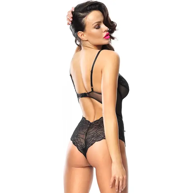 Боди из нежного кружева со шнуровкой Carine - Look At Me collection. Фотография 2.