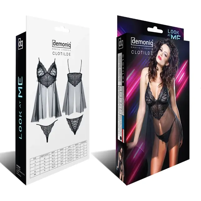 Полупрозрачная сорочка с кружевными вставками Clotilde - Look At Me collection. Фотография 7.