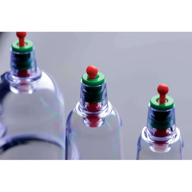 Набор помп для стимуляции Sukshen 6 Piece Cupping Set with Acu-Points - Master Series. Фотография 4.