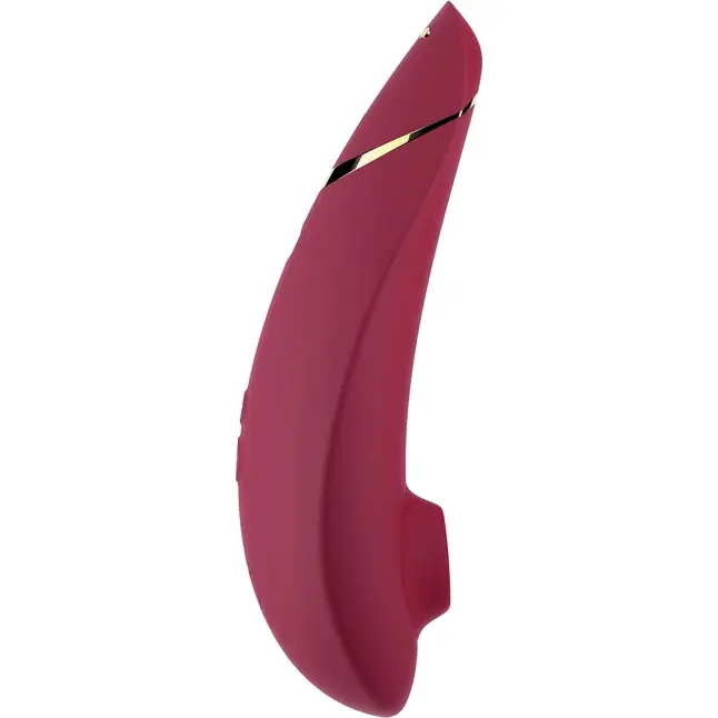 Красный бесконтактный клиторальный стимулятор Womanizer Premium. Фотография 2.