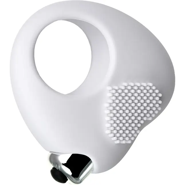 Белое виброкольцо для продления полового акта JOS MOYS. Фотография 4.