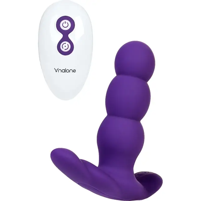 Фиолетовый анальный вибратор Nalone Pearl - 12,5 см. Фотография 2.