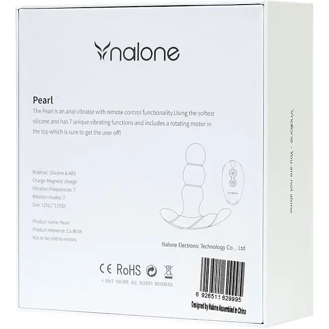 Фиолетовый анальный вибратор Nalone Pearl - 12,5 см. Фотография 4.