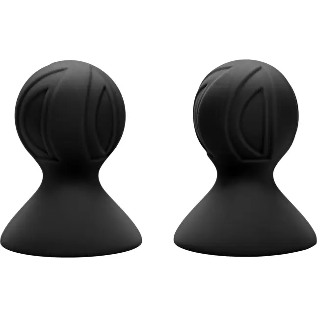 Чёрные насадки-присоски на соски Nipple Play Silicone Pro Nipple Suckers - Nipple Play