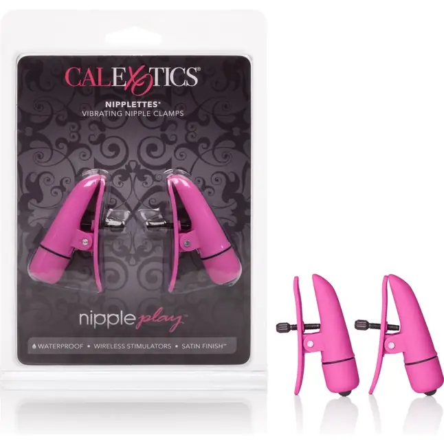 Розовые зажимы на соски с вибрацией Nipple Play Nipplettes - Nipple Play. Фотография 5.