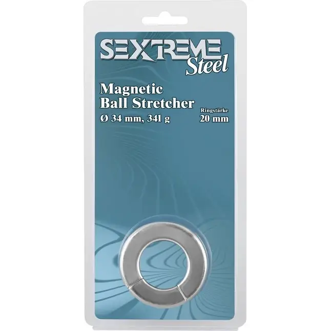 Металлическое эрекционное кольцо на магнитах Sextreme - You2Toys. Фотография 4.