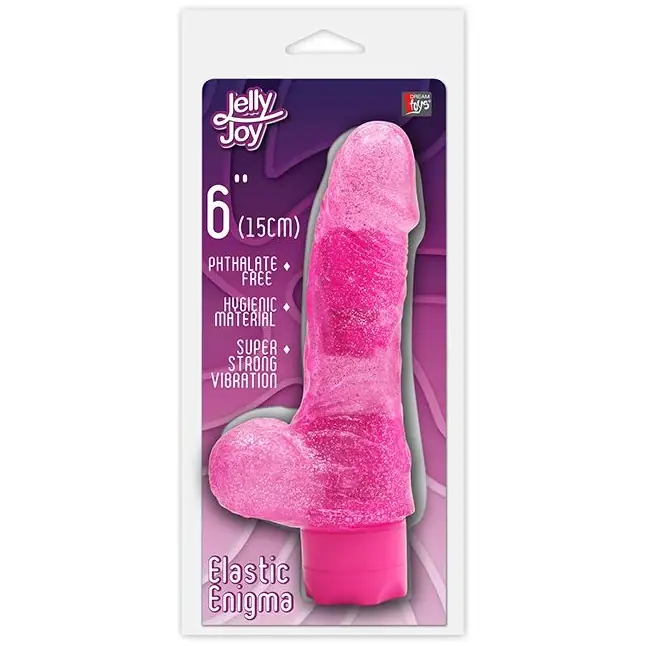 Розовый водонепроницаемый вибратор JELLY JOY ELASTIC ENIGMA MULTISPEED VIBE - 15 см - Jelly Joy. Фотография 2.