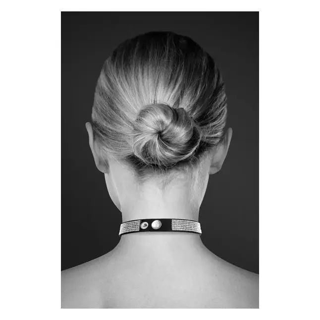 Чокер-сердечко с кристаллами COLLIER STRASS ET COEUR. Фотография 3.