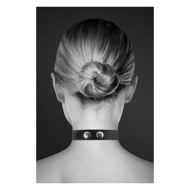 Чокер с надписью COLLIER STRASS SLAVE CUIR BOVIN. Фотография 2.