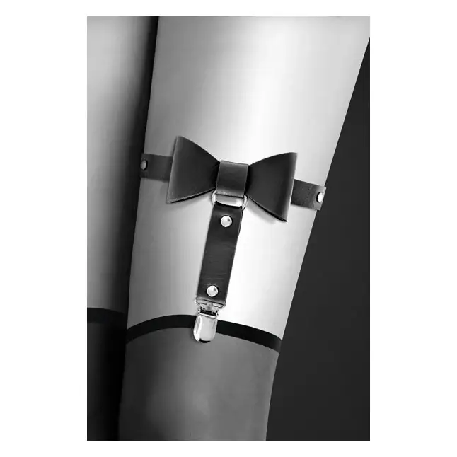 Подвязка с черным бантиком GARTER WITH BOW