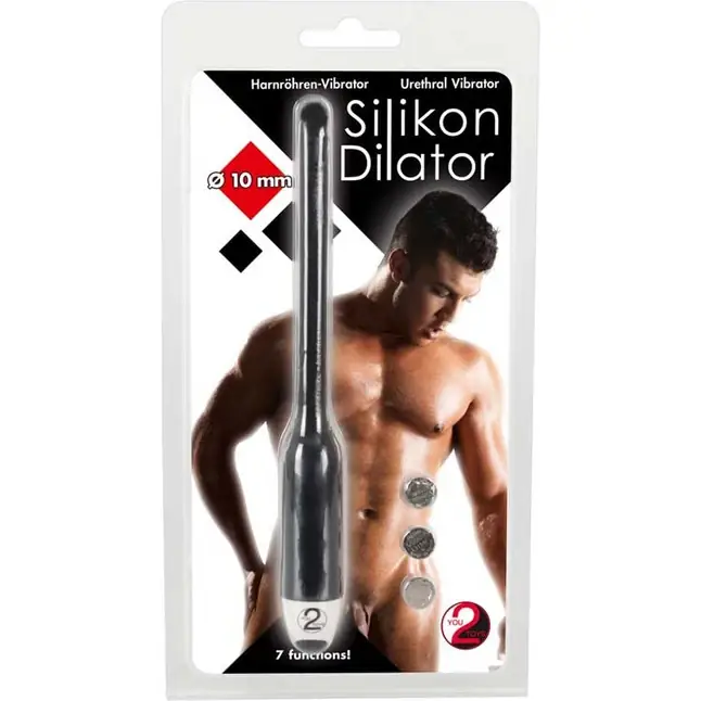 Чёрный вибратор для уретры Silikon Dilator - You2Toys. Фотография 4.