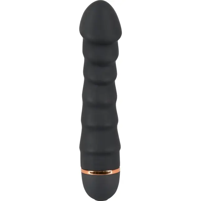 Чёрный вибратор с ребрами Bendy Ripple - 16,5 см - You2Toys. Фотография 2.